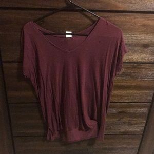 Burgundy top